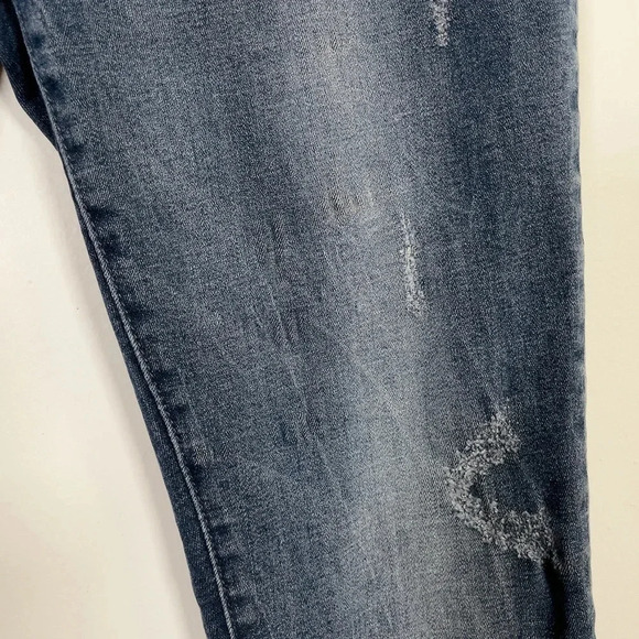 ONE TEASPOON | FREEBIRDS II  DISTRESS DARK WASH ANKLE ZIP JEANS - Picture 15 of 15